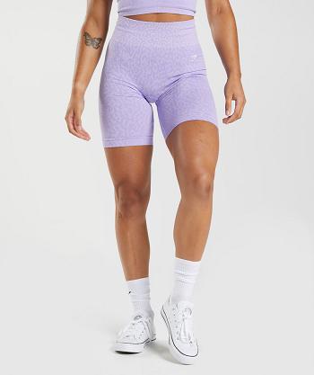 Dámské Šortky Gymshark Adapt Animal Seamless Cycling Fialové | CZ 3913QMA